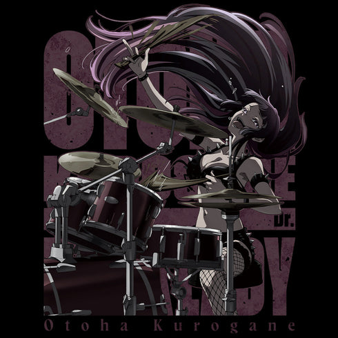 『ロックは淑女の嗜みでして』Tシャツ 黒鉄音羽 ロックver.